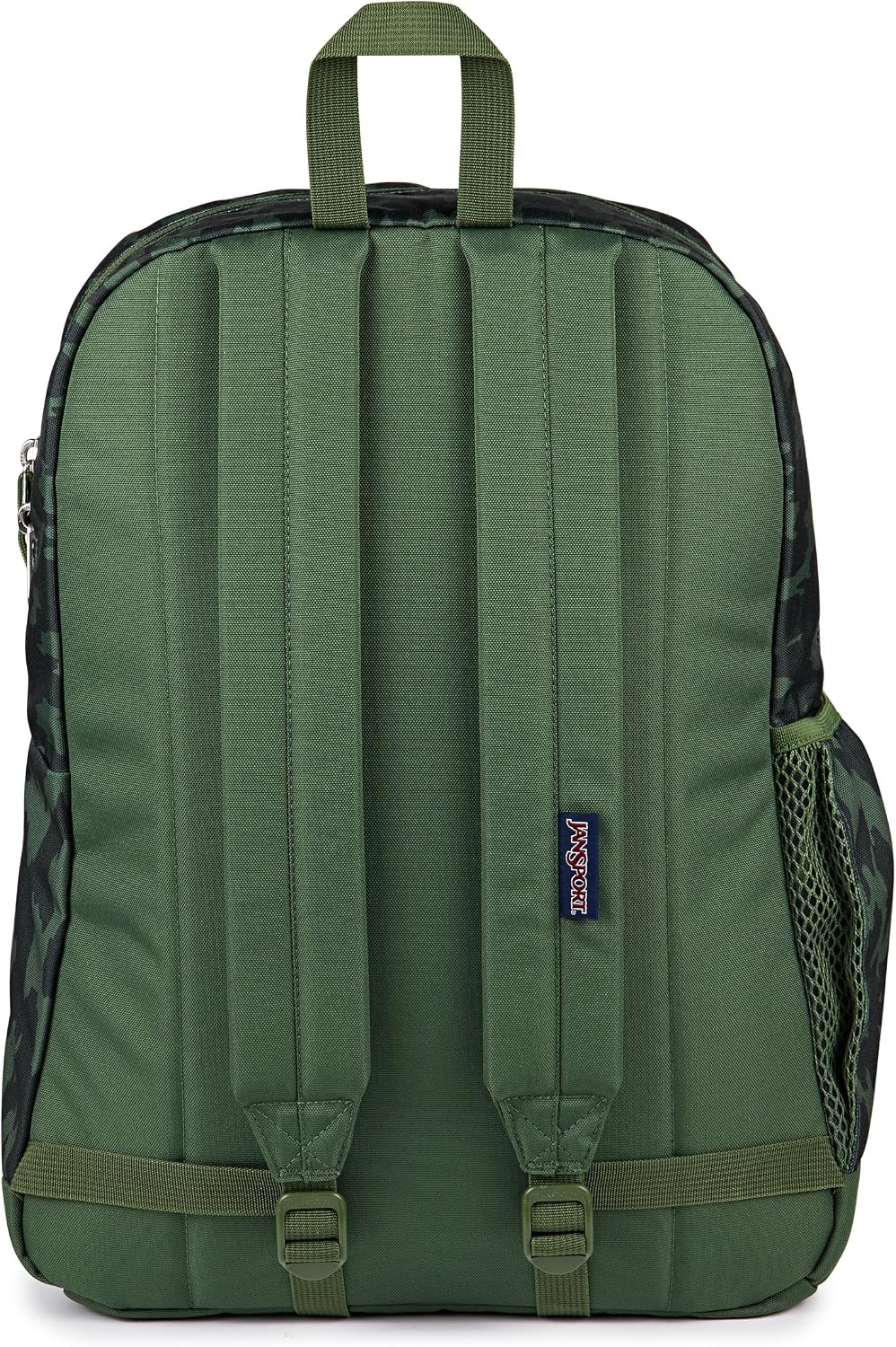 image:imageJanSport Cross Town Plus Backpack Large Main Compartment Side Water Bottle Pocket 15Inch Padded Laptop Sleeve Emerald PoolCamo Illusion