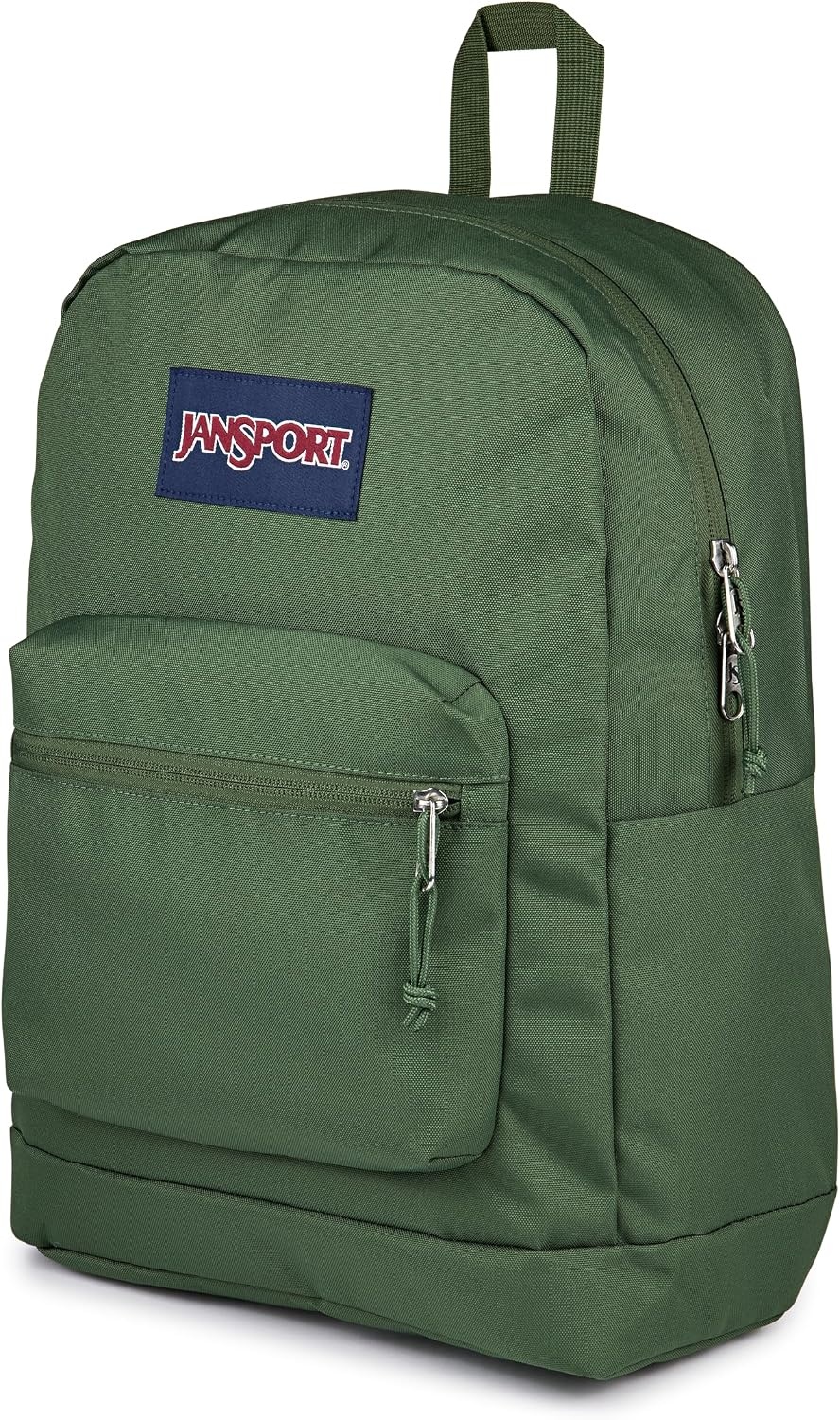 image:imageJanSport Cross Town Plus Backpack Large Main Compartment Side Water Bottle Pocket 15Inch Padded Laptop Sleeve Emerald PoolCargo Green