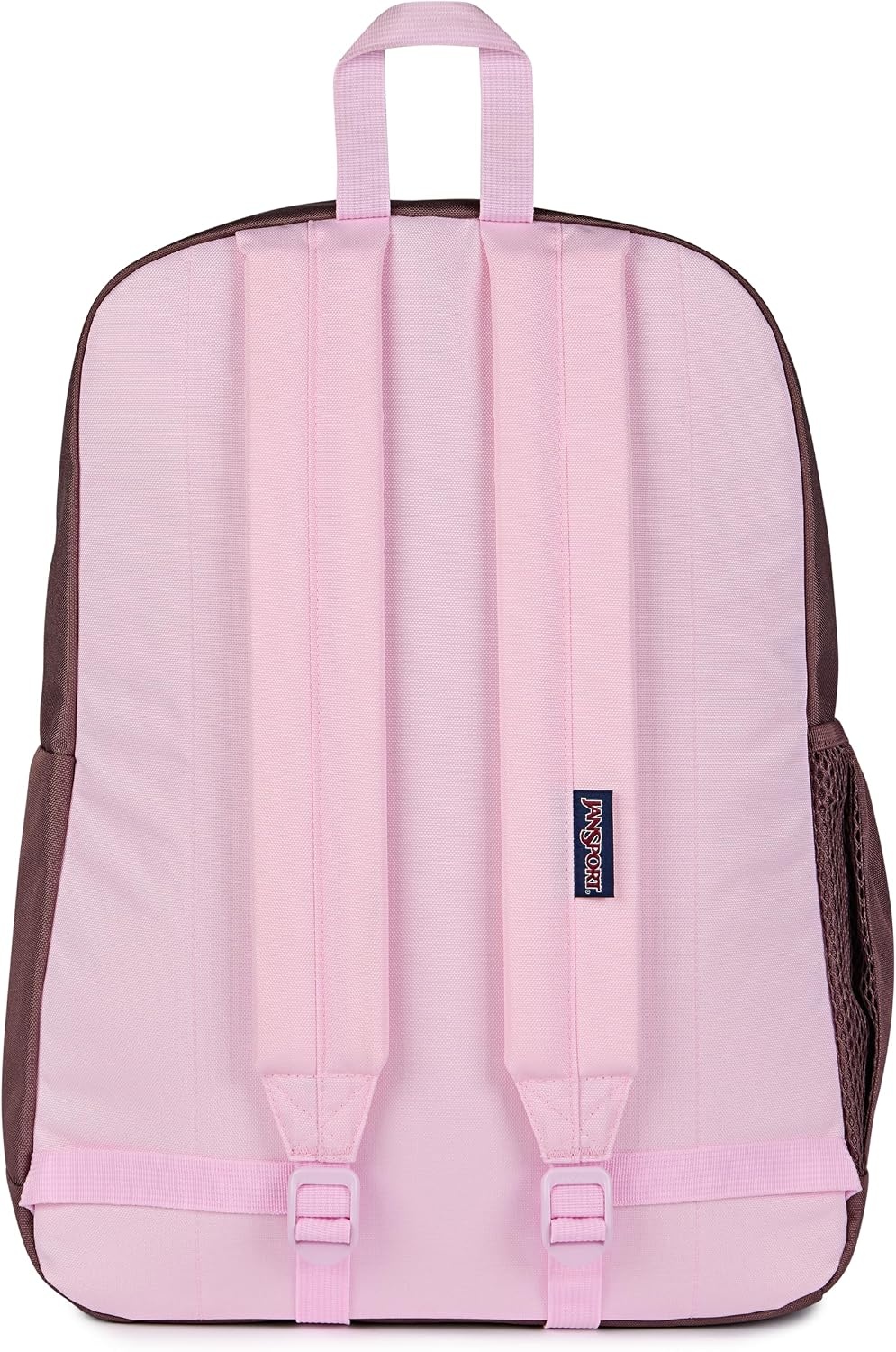 image:imageJanSport Cross Town Plus Backpack Large Main Compartment Side Water Bottle Pocket 15Inch Padded Laptop Sleeve Emerald PoolColor Blocked Mahogany HazePink Ice