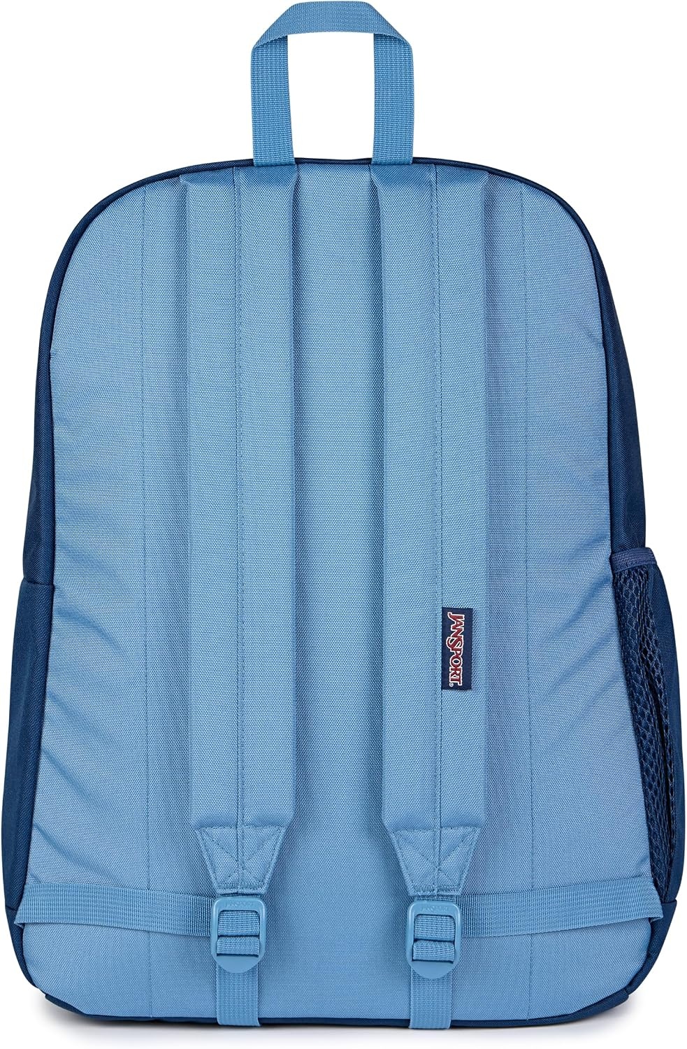 image:imageJanSport Cross Town Plus Backpack Large Main Compartment Side Water Bottle Pocket 15Inch Padded Laptop Sleeve Emerald PoolColor Blocked NavyElemental BlueEle