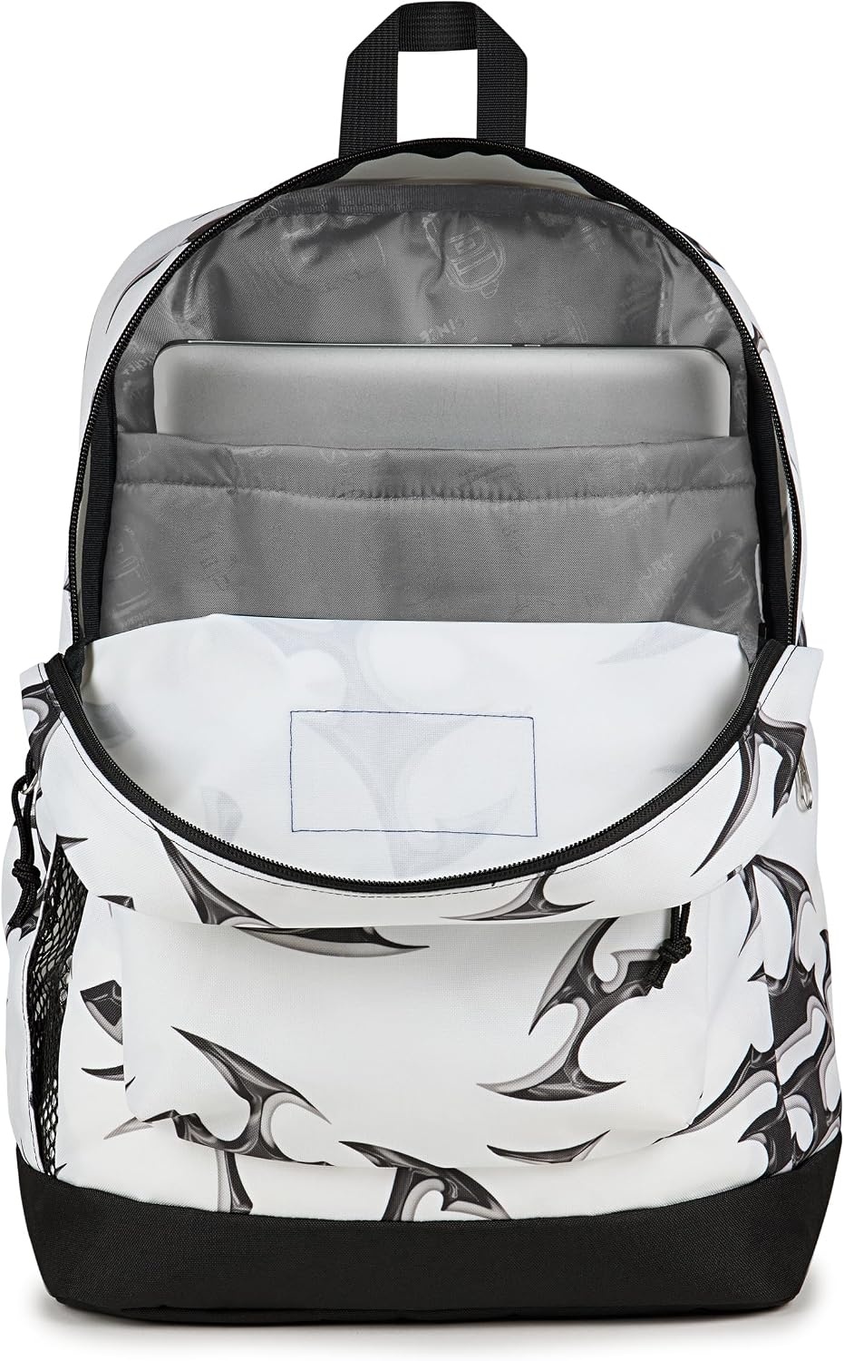 image:imageJanSport Cross Town Plus Backpack Large Main Compartment Side Water Bottle Pocket 15Inch Padded Laptop Sleeve Emerald PoolCyber Silver White