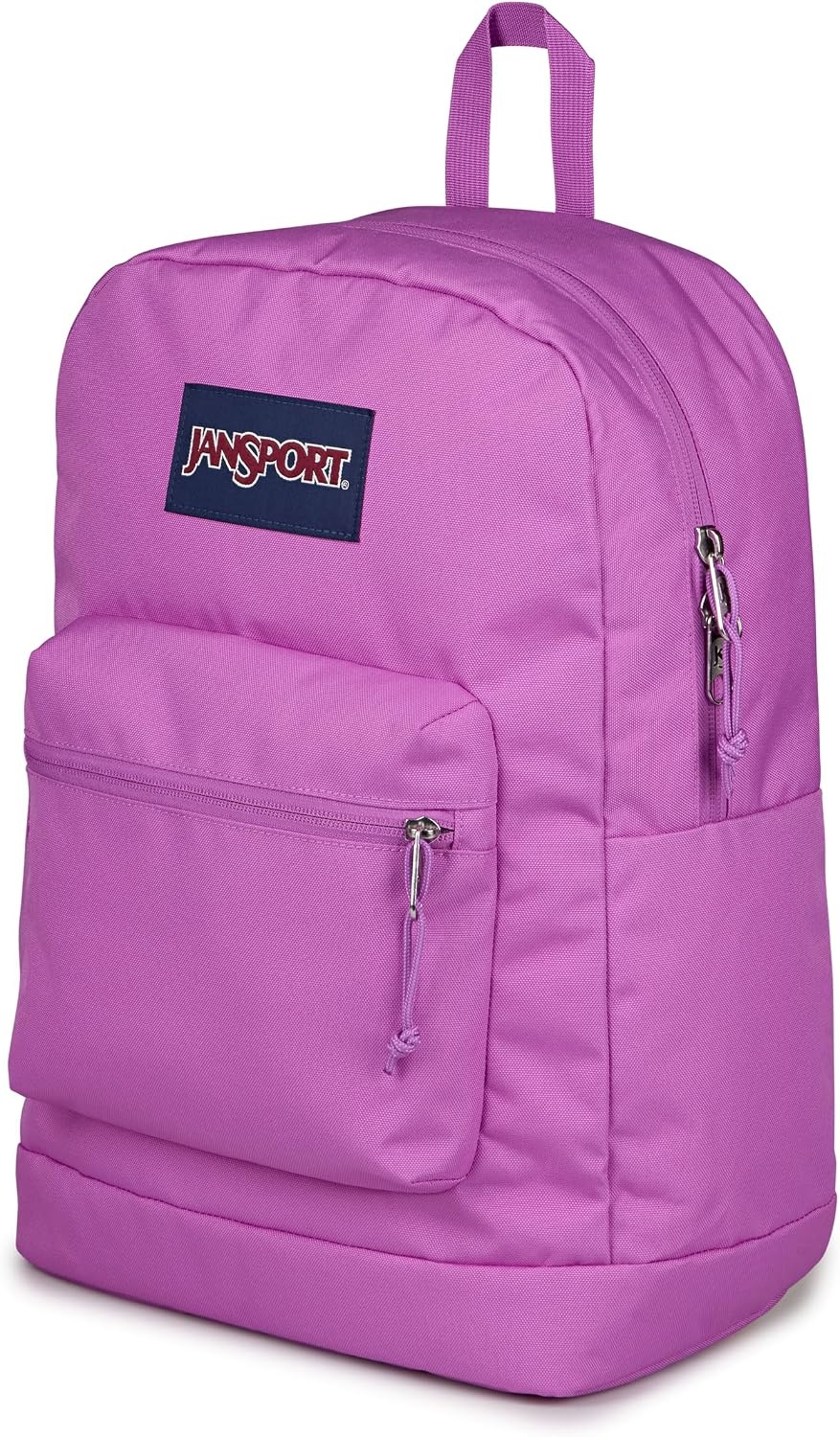 image:imageJanSport Cross Town Plus Backpack Large Main Compartment Side Water Bottle Pocket 15Inch Padded Laptop Sleeve Emerald PoolDigital Fuchsia
