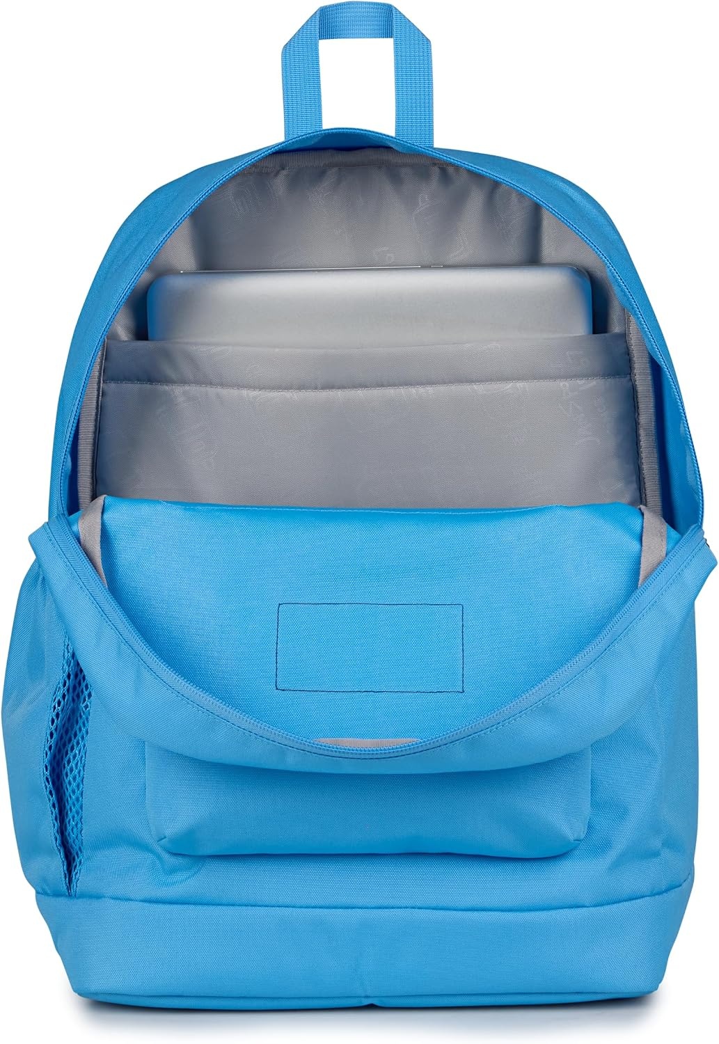 image:imageJanSport Cross Town Plus Backpack Large Main Compartment Side Water Bottle Pocket 15Inch Padded Laptop Sleeve Emerald PoolElectric Azul