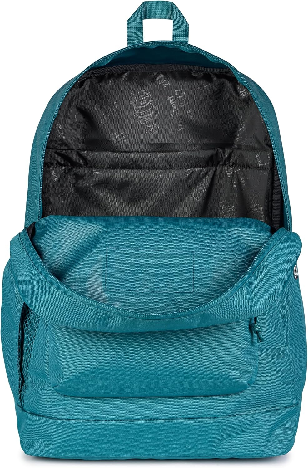 image:imageJanSport Cross Town Plus Backpack Large Main Compartment Side Water Bottle Pocket 15Inch Padded Laptop Sleeve Emerald PoolEmerald Pool