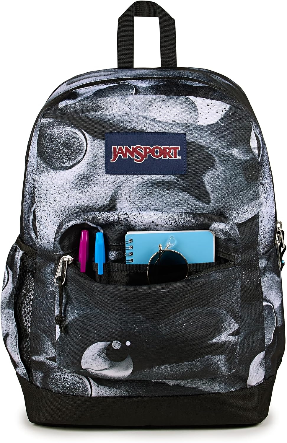 image:imageJanSport Cross Town Plus Backpack Large Main Compartment Side Water Bottle Pocket 15Inch Padded Laptop Sleeve Emerald PoolEvent Horizon