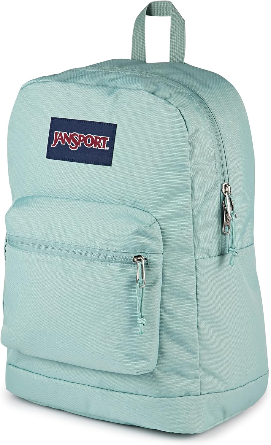 image:imageJanSport Cross Town Plus Backpack Large Main Compartment Side Water Bottle Pocket 15Inch Padded Laptop Sleeve Emerald PoolFaded Sage
