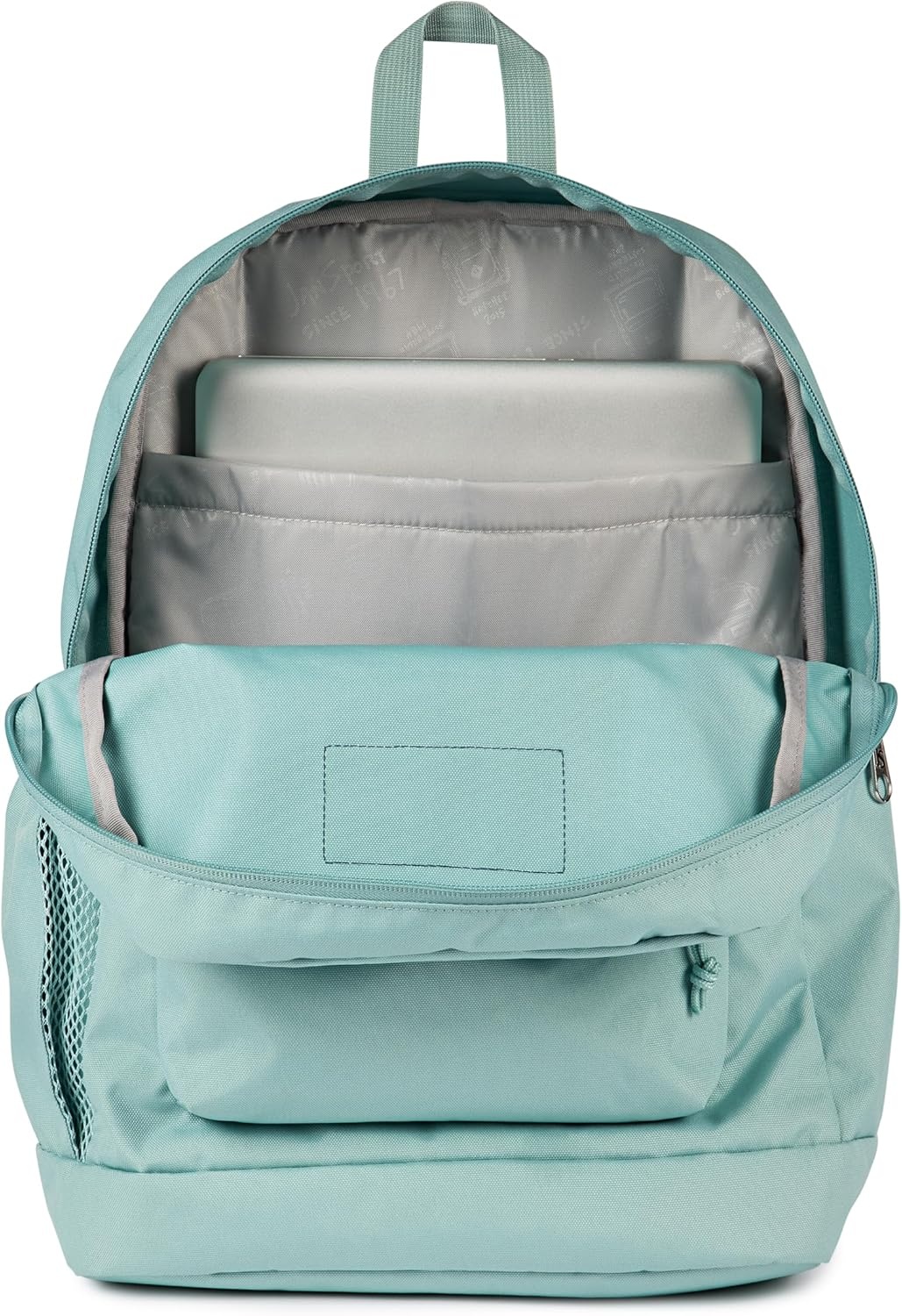 image:imageJanSport Cross Town Plus Backpack Large Main Compartment Side Water Bottle Pocket 15Inch Padded Laptop Sleeve Emerald PoolFaded Sage