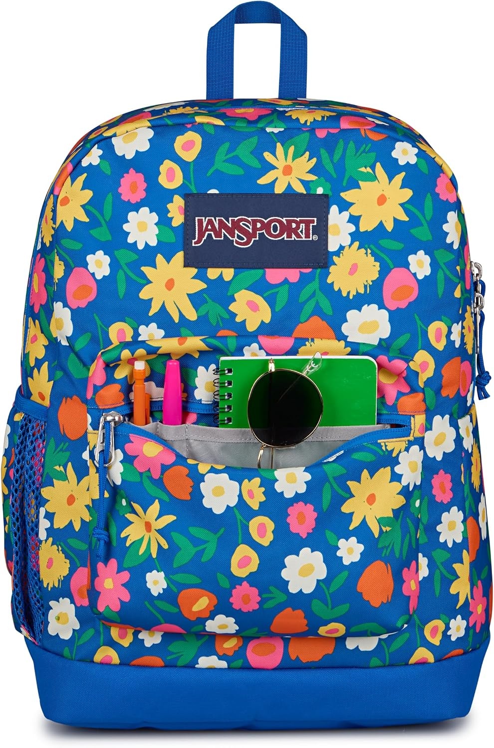 image:imageJanSport Cross Town Plus Backpack Large Main Compartment Side Water Bottle Pocket 15Inch Padded Laptop Sleeve Emerald PoolFlower Market
