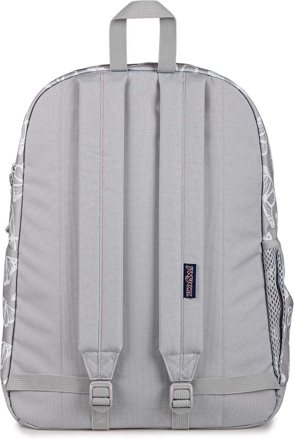 image:imageJanSport Cross Town Plus Backpack Large Main Compartment Side Water Bottle Pocket 15Inch Padded Laptop Sleeve Emerald PoolFlutter By Grey