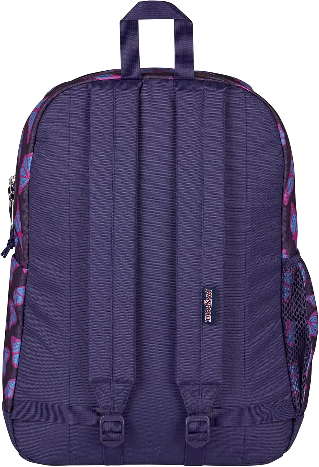 image:imageJanSport Cross Town Plus Backpack Large Main Compartment Side Water Bottle Pocket 15Inch Padded Laptop Sleeve Emerald PoolFlutter By Purple
