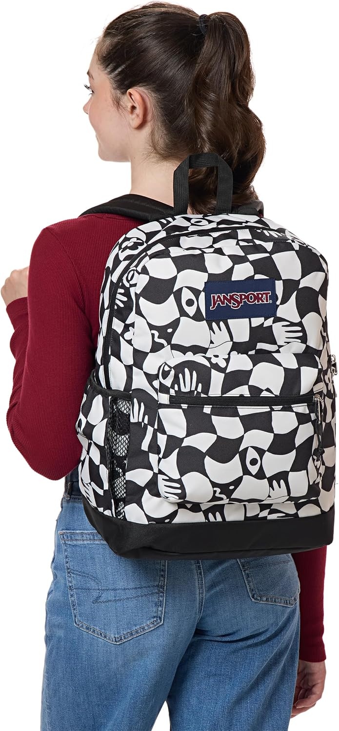 image:imageJanSport Cross Town Plus Backpack Large Main Compartment Side Water Bottle Pocket 15Inch Padded Laptop Sleeve Emerald PoolGravity Check