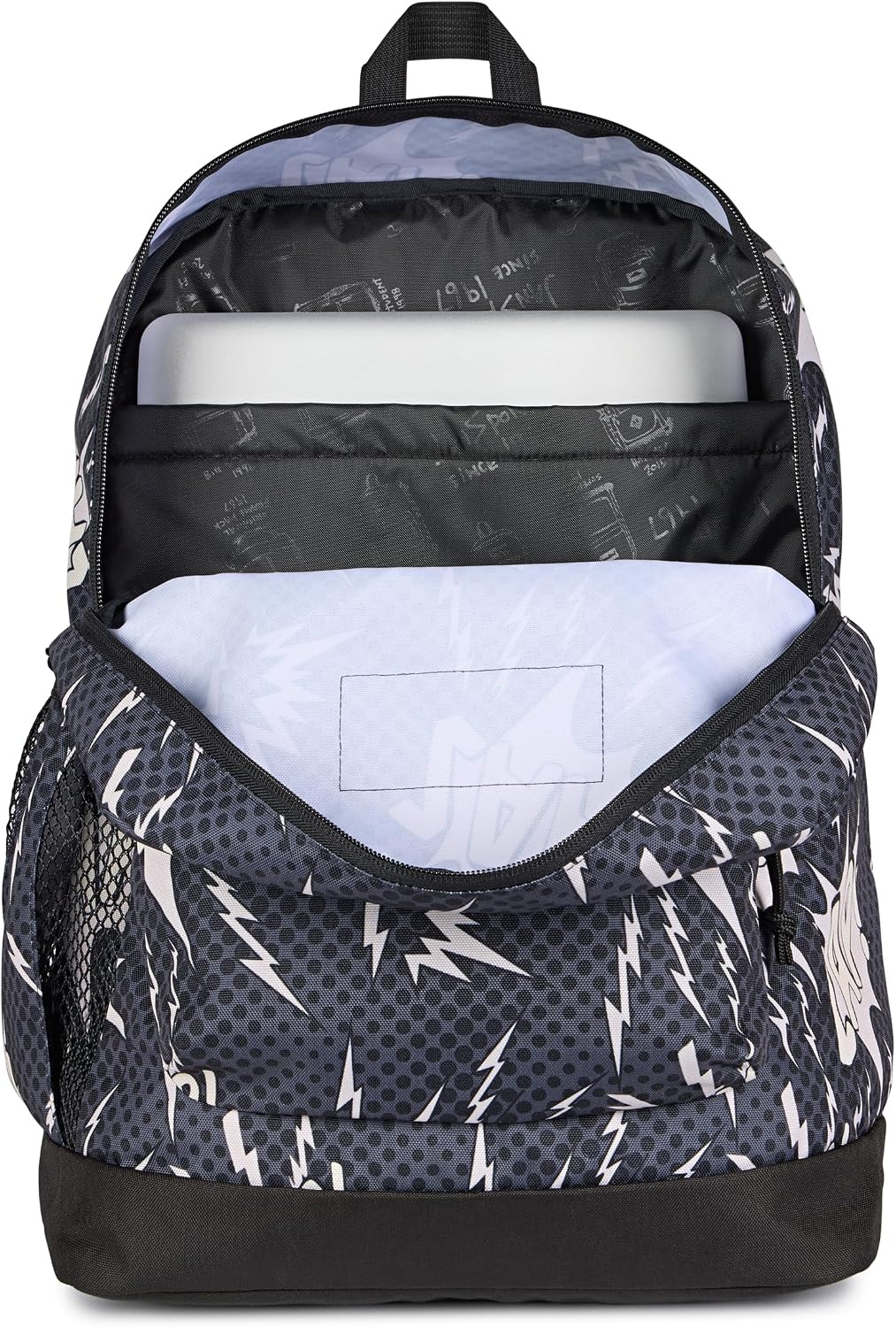 image:imageJanSport Cross Town Plus Backpack Large Main Compartment Side Water Bottle Pocket 15Inch Padded Laptop Sleeve Emerald PoolHigh Voltage BlackGreyCharcoal