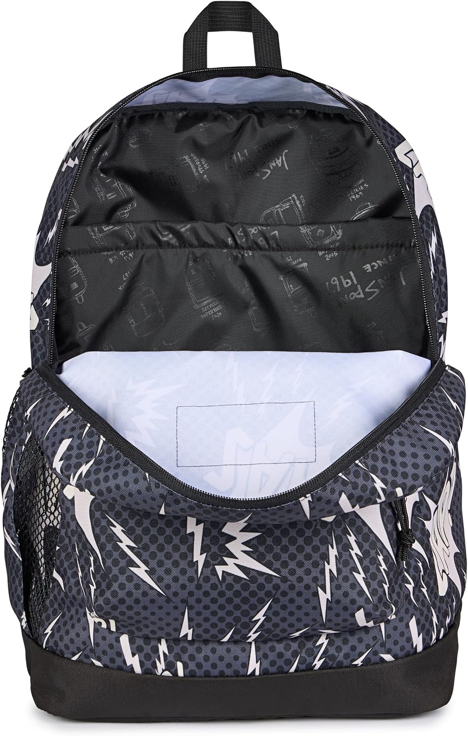 image:imageJanSport Cross Town Plus Backpack Large Main Compartment Side Water Bottle Pocket 15Inch Padded Laptop Sleeve Emerald PoolHigh Voltage BlackGreyCharcoal