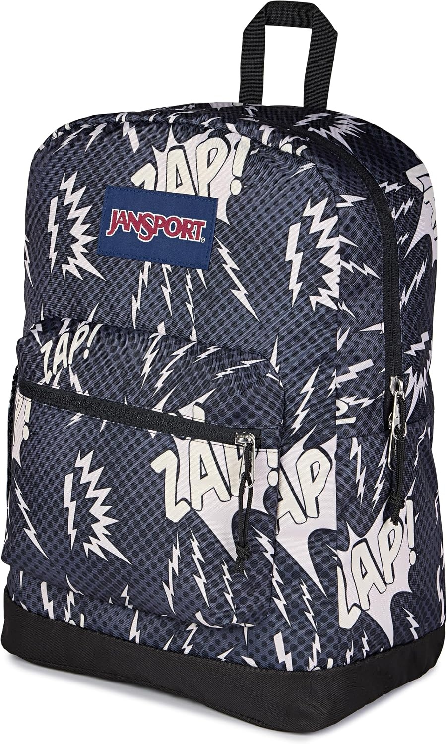 image:imageJanSport Cross Town Plus Backpack Large Main Compartment Side Water Bottle Pocket 15Inch Padded Laptop Sleeve Emerald PoolHigh Voltage BlackGreyCharcoal