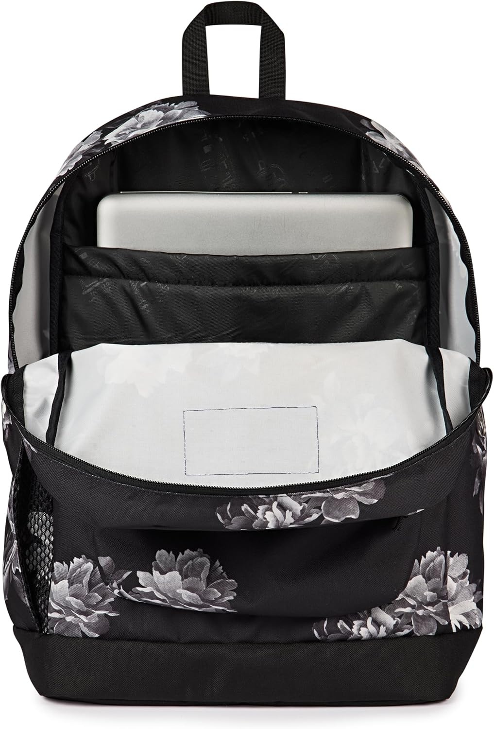 image:imageJanSport Cross Town Plus Backpack Large Main Compartment Side Water Bottle Pocket 15Inch Padded Laptop Sleeve Emerald PoolMagnolia Mirage