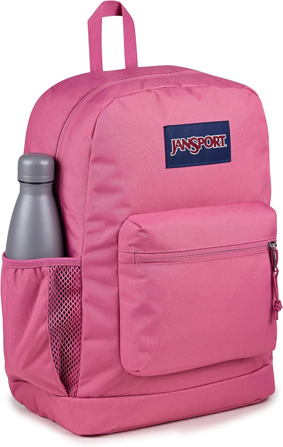 image:imageJanSport Cross Town Plus Backpack Large Main Compartment Side Water Bottle Pocket 15Inch Padded Laptop Sleeve Emerald PoolMauve Haze