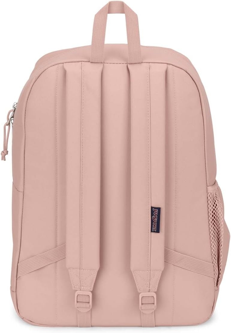image:imageJanSport Cross Town Plus Backpack Large Main Compartment Side Water Bottle Pocket 15Inch Padded Laptop Sleeve Emerald PoolMisty Rose