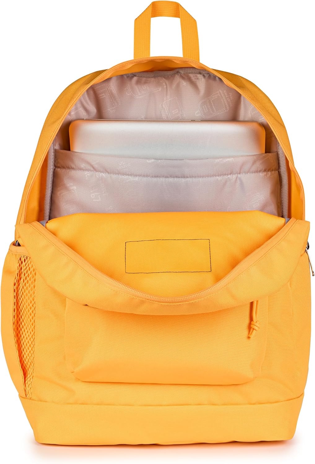 image:imageJanSport Cross Town Plus Backpack Large Main Compartment Side Water Bottle Pocket 15Inch Padded Laptop Sleeve Emerald PoolOrange Soda