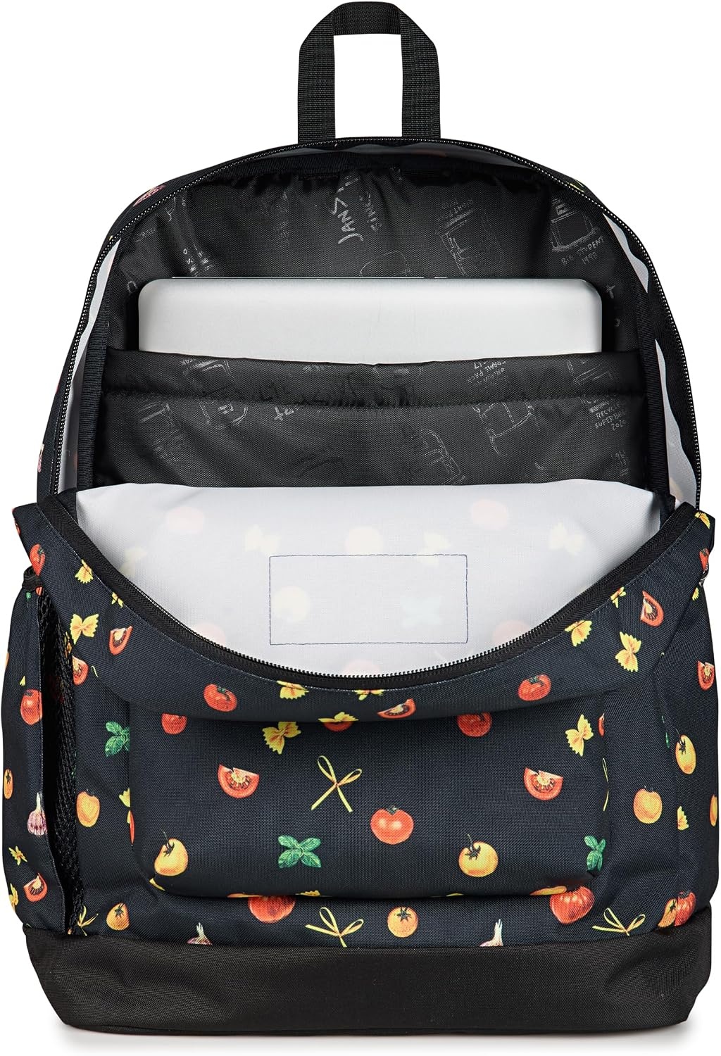 image:imageJanSport Cross Town Plus Backpack Large Main Compartment Side Water Bottle Pocket 15Inch Padded Laptop Sleeve Emerald PoolPasta Party