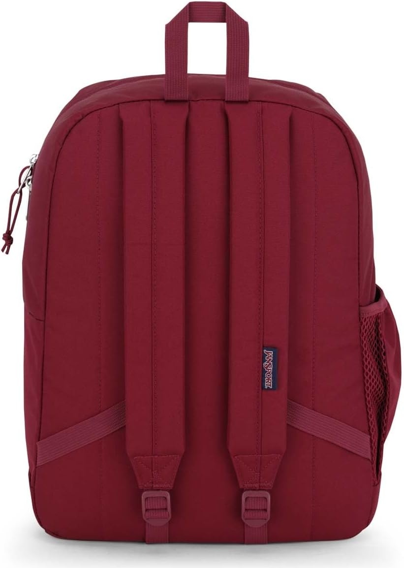 image:imageJanSport Cross Town Plus Backpack Large Main Compartment Side Water Bottle Pocket 15Inch Padded Laptop Sleeve Emerald PoolRusset Red