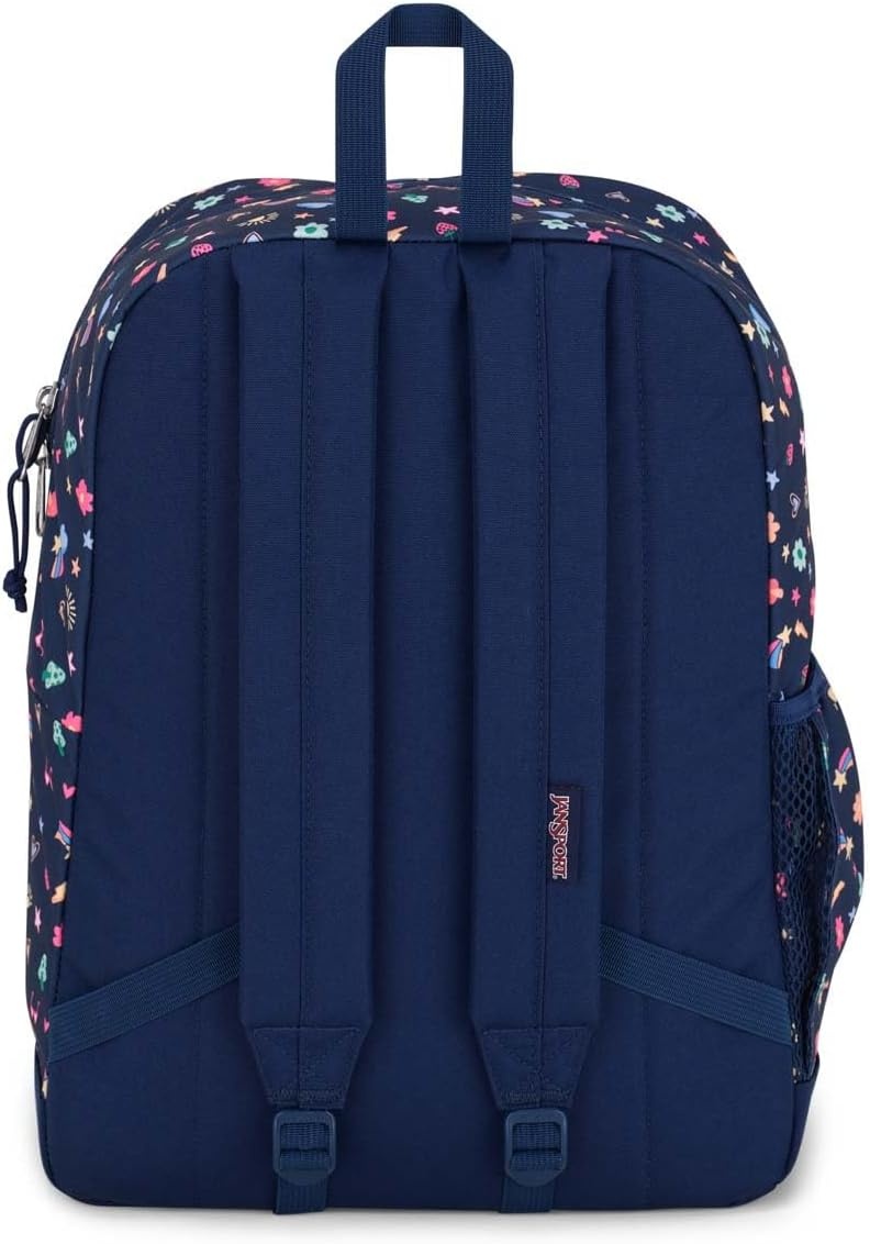 image:imageJanSport Cross Town Plus Backpack Large Main Compartment Side Water Bottle Pocket 15Inch Padded Laptop Sleeve Emerald PoolSlice of Fun