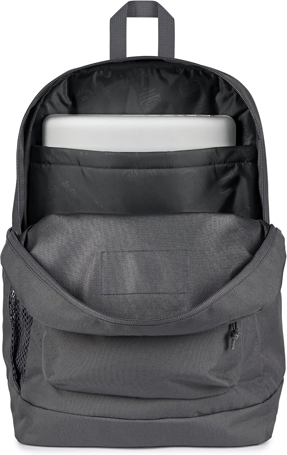 image:imageJanSport Cross Town Plus Backpack Large Main Compartment Side Water Bottle Pocket 15Inch Padded Laptop Sleeve Emerald PoolSmokey Grit