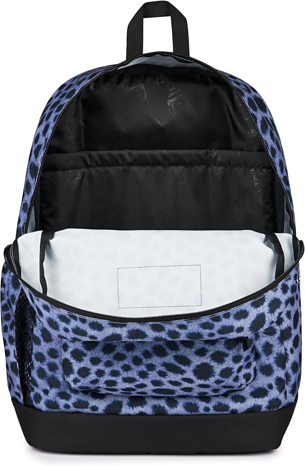 image:imageJanSport Cross Town Plus Backpack Large Main Compartment Side Water Bottle Pocket 15Inch Padded Laptop Sleeve Emerald PoolSurreal Spots