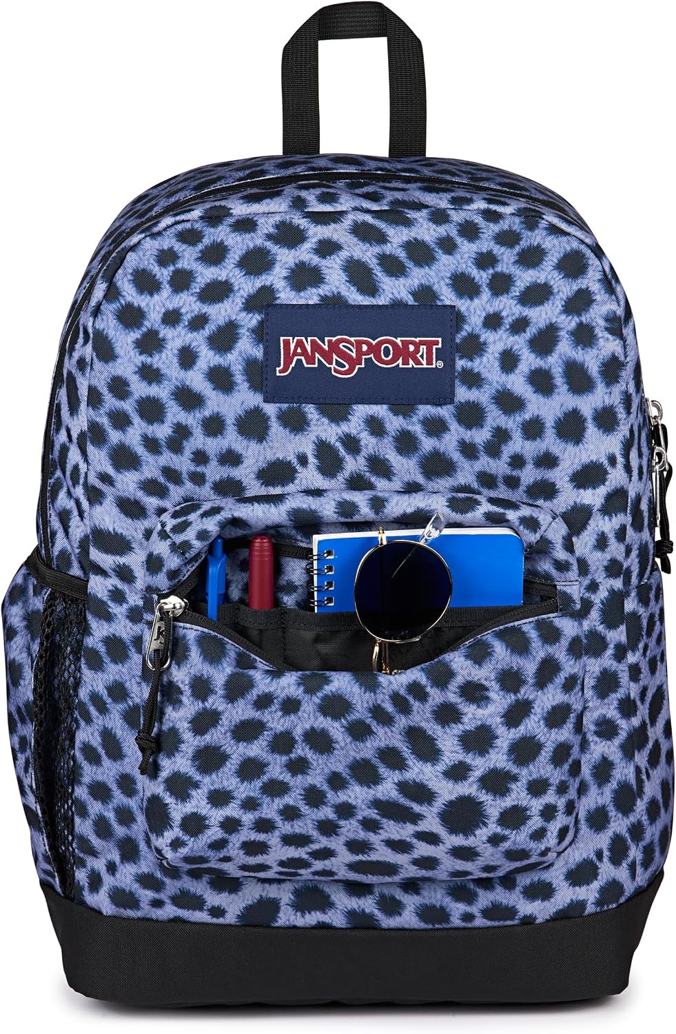 image:imageJanSport Cross Town Plus Backpack Large Main Compartment Side Water Bottle Pocket 15Inch Padded Laptop Sleeve Emerald PoolSurreal Spots