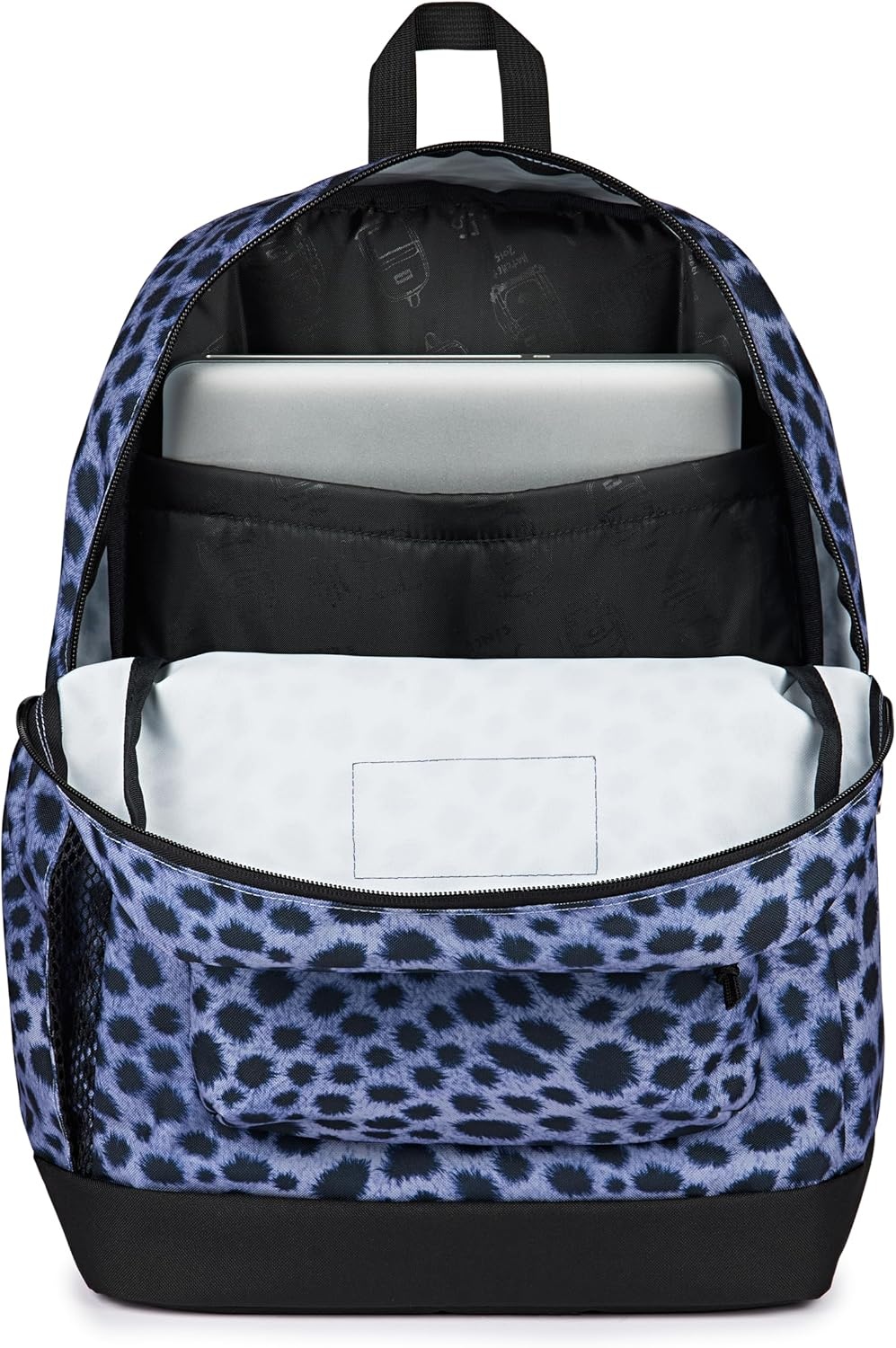 image:imageJanSport Cross Town Plus Backpack Large Main Compartment Side Water Bottle Pocket 15Inch Padded Laptop Sleeve Emerald PoolSurreal Spots