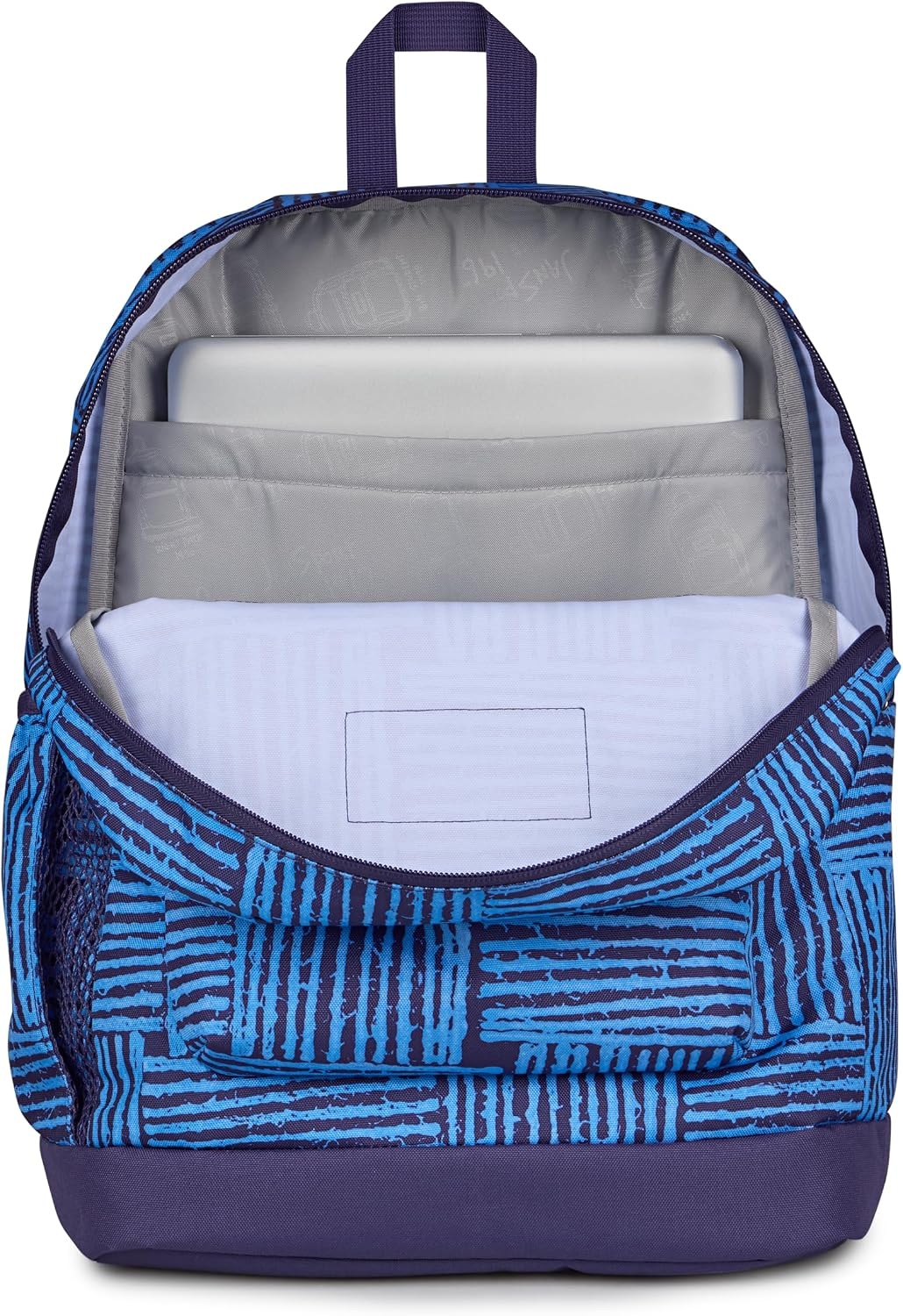 image:imageJanSport Cross Town Plus Backpack Large Main Compartment Side Water Bottle Pocket 15Inch Padded Laptop Sleeve Emerald PoolThreaded
