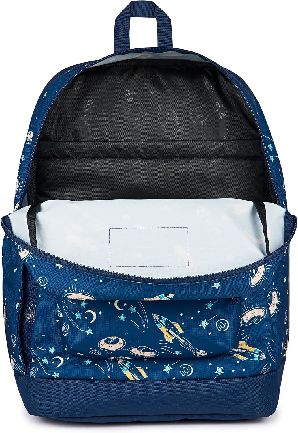 image:imageJanSport Cross Town Plus Backpack Large Main Compartment Side Water Bottle Pocket 15Inch Padded Laptop Sleeve Emerald PoolVortex Voyage