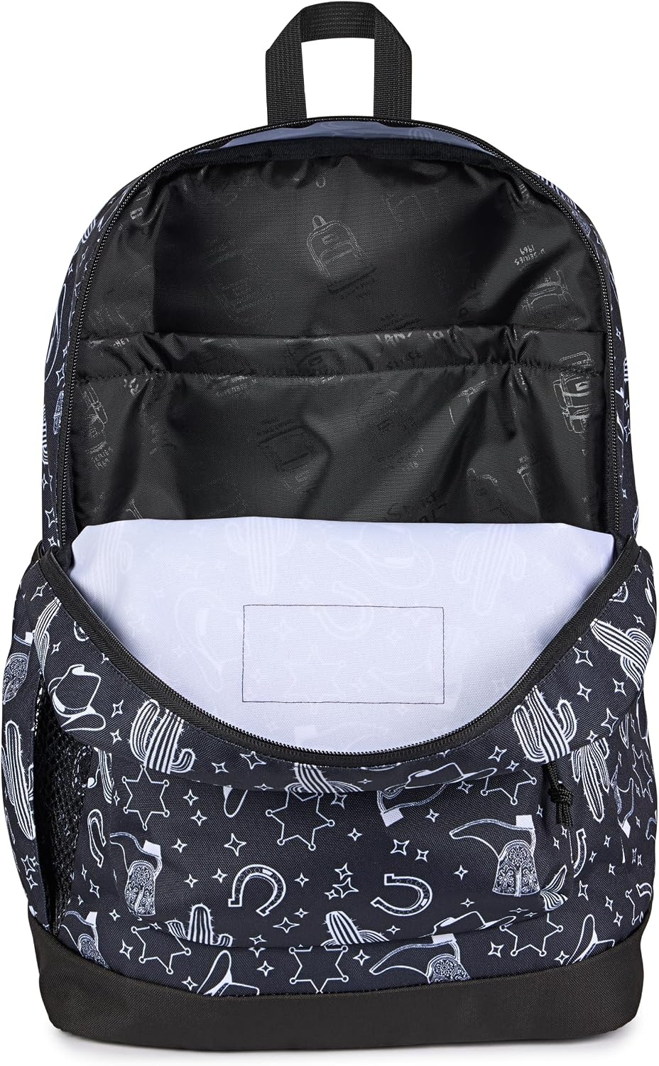 image:imageJanSport Cross Town Plus Backpack Large Main Compartment Side Water Bottle Pocket 15Inch Padded Laptop Sleeve Emerald PoolWild West Escape BlackBlackWhite