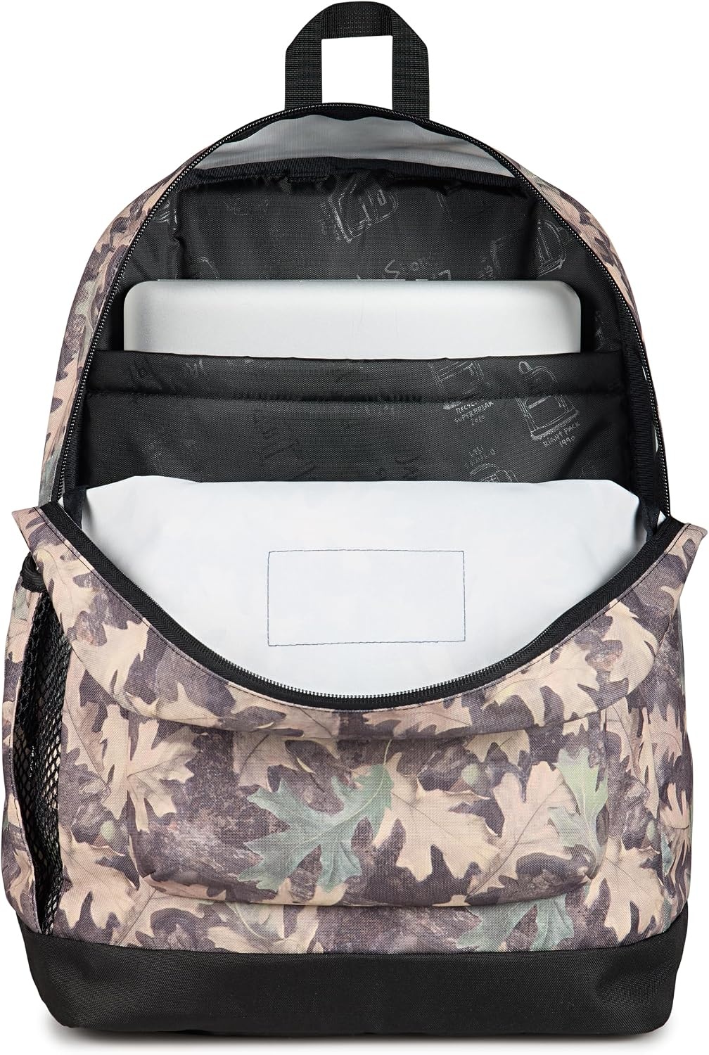 image:imageJanSport Cross Town Plus Backpack Large Main Compartment Side Water Bottle Pocket 15Inch Padded Laptop Sleeve Emerald PoolWoodland Camo GreenGreyCharcoal