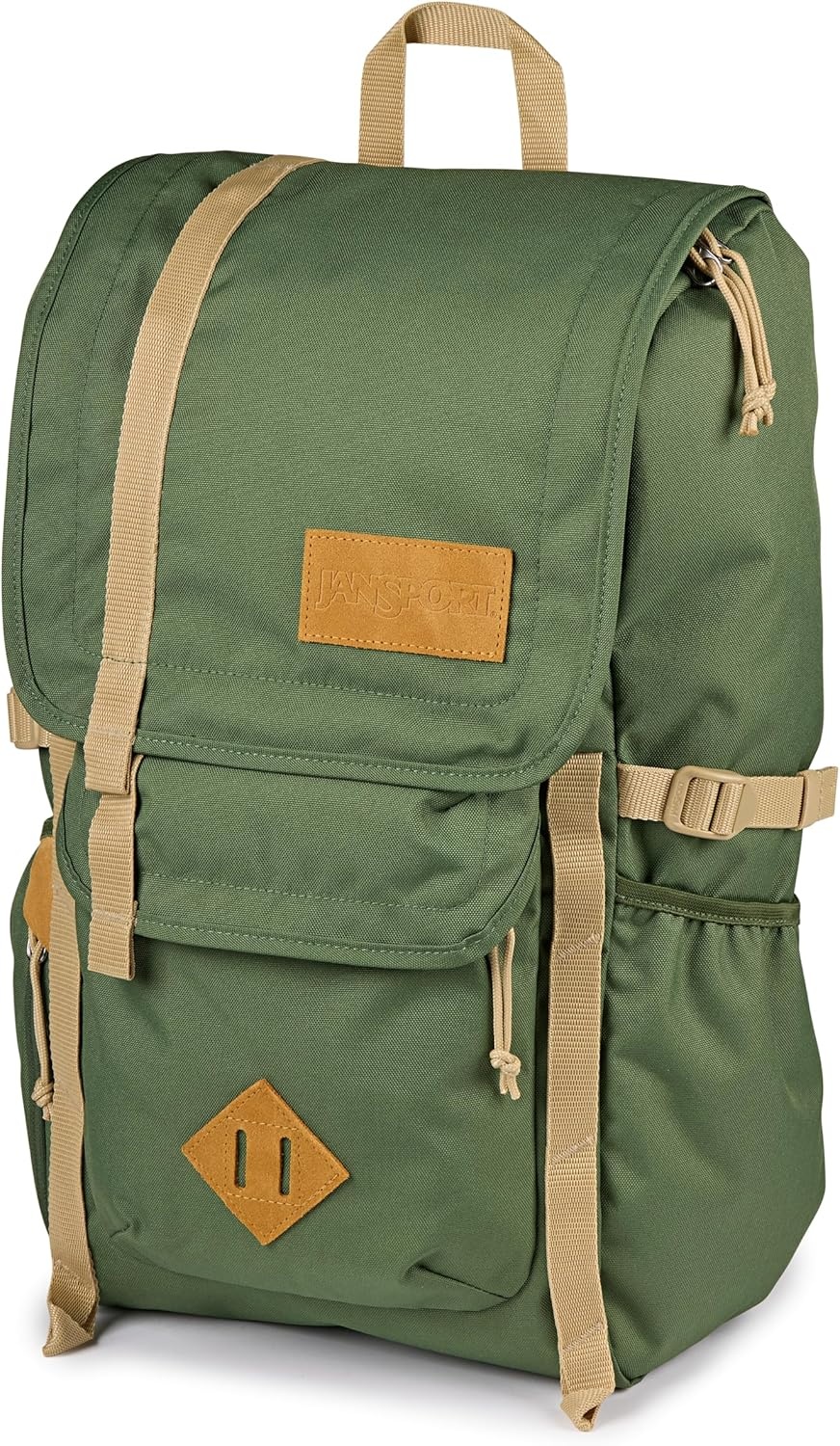 image:imageJanSport Hatchet Backpack 15inch Padded Laptop Compartment Dual Water Bottle Pockets Side Compression Straps Cargo GreenCargo Green