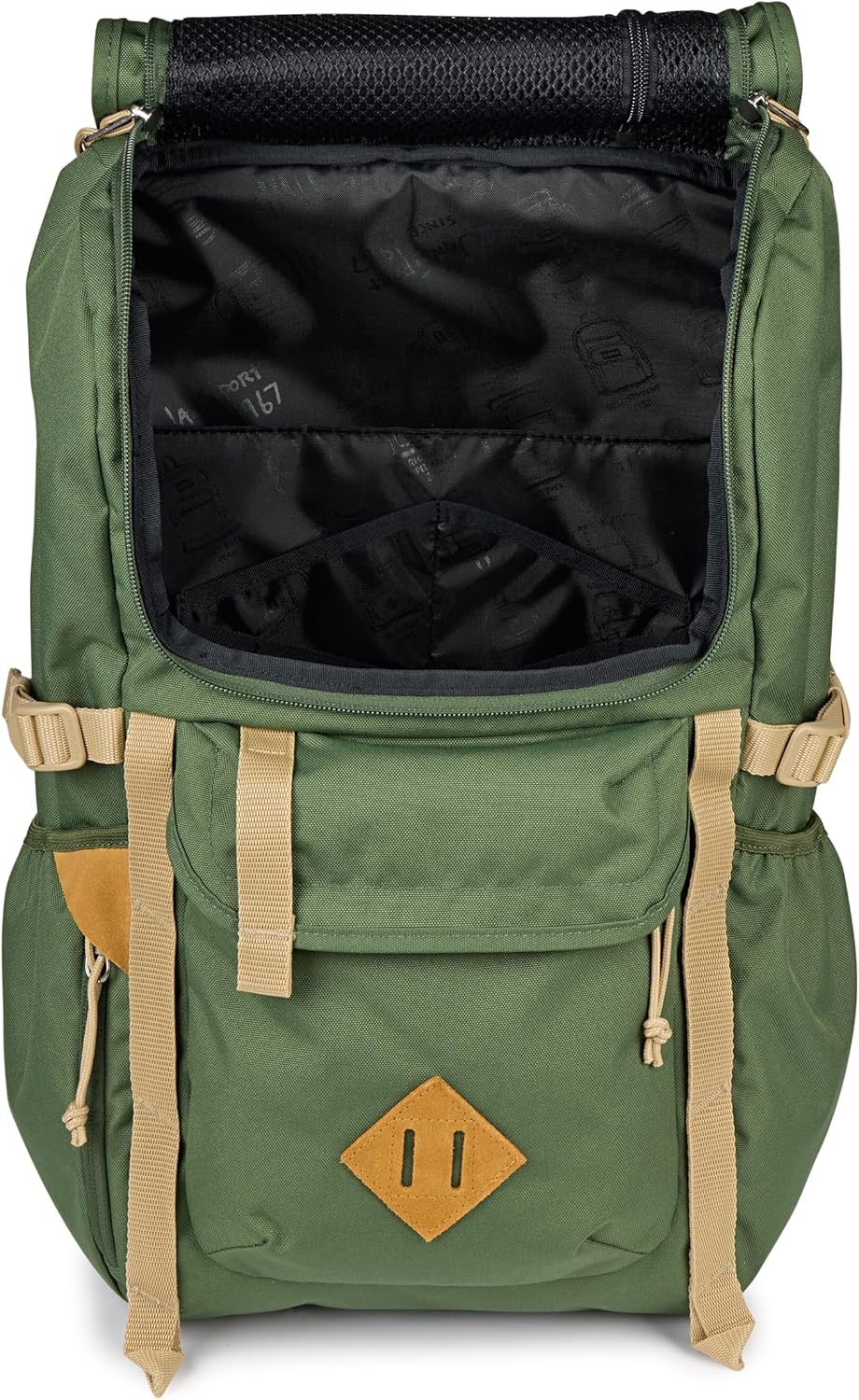 image:imageJanSport Hatchet Backpack 15inch Padded Laptop Compartment Dual Water Bottle Pockets Side Compression Straps Cargo GreenCargo Green