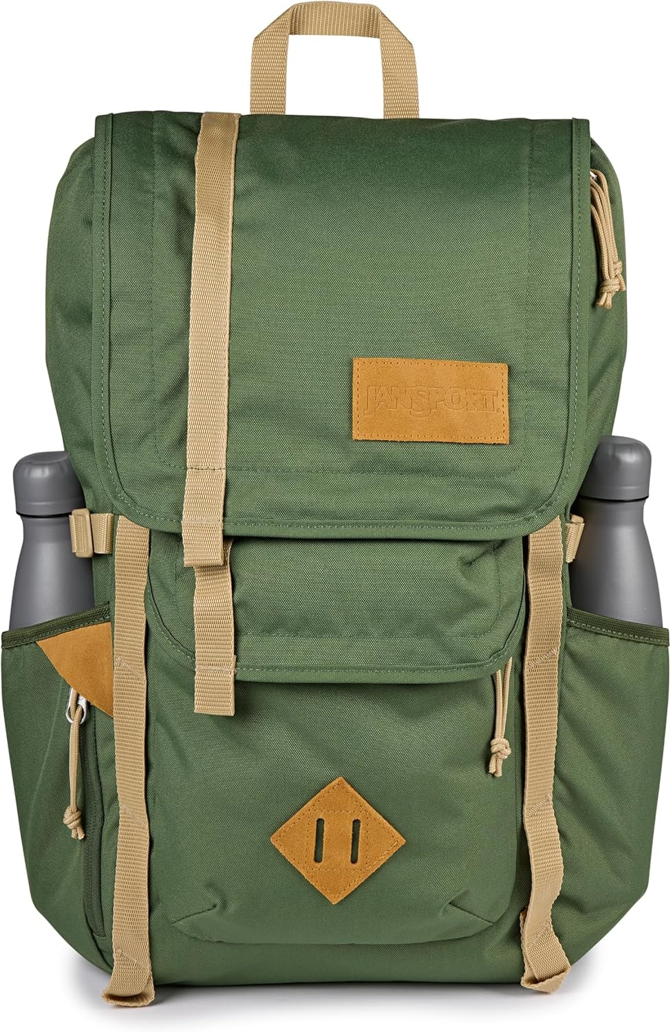 image:imageJanSport Hatchet Backpack 15inch Padded Laptop Compartment Dual Water Bottle Pockets Side Compression Straps Cargo GreenCargo Green