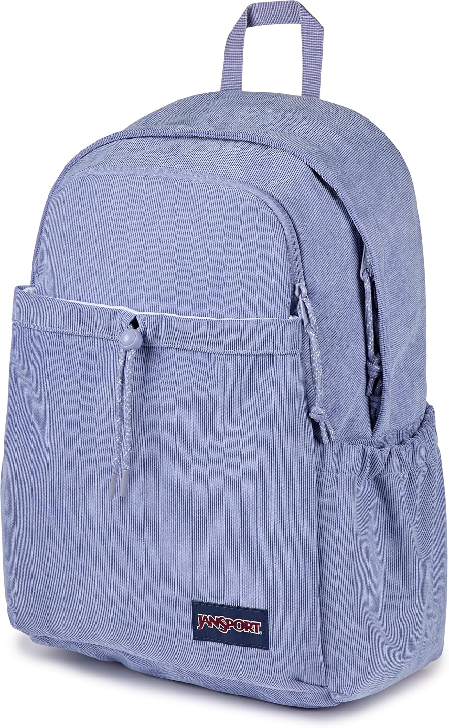 image:imageJanSport Lounge Pack FX Large Main Compartment Dual Water Bottle Pockets Front Drawcord Pocket Padded Laptop Sleeve Lavender Ash CorduroyLavender Ash Corduroy