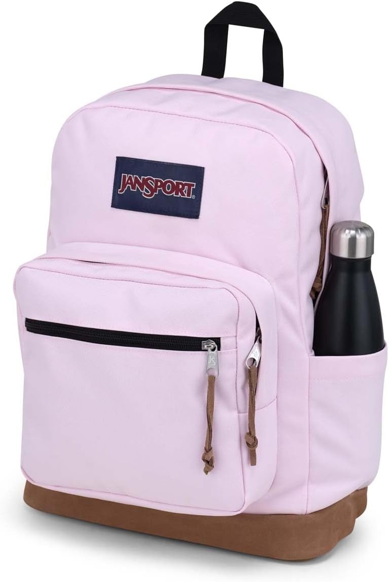 image:imageJanSport Right Pack Backpack Durable Daypack with Padded 15 Laptop Sleeve Spacious Main Compartment amp Integrated Water Bottle Pocket Sprayed Stars Pastel LilacPink Ice