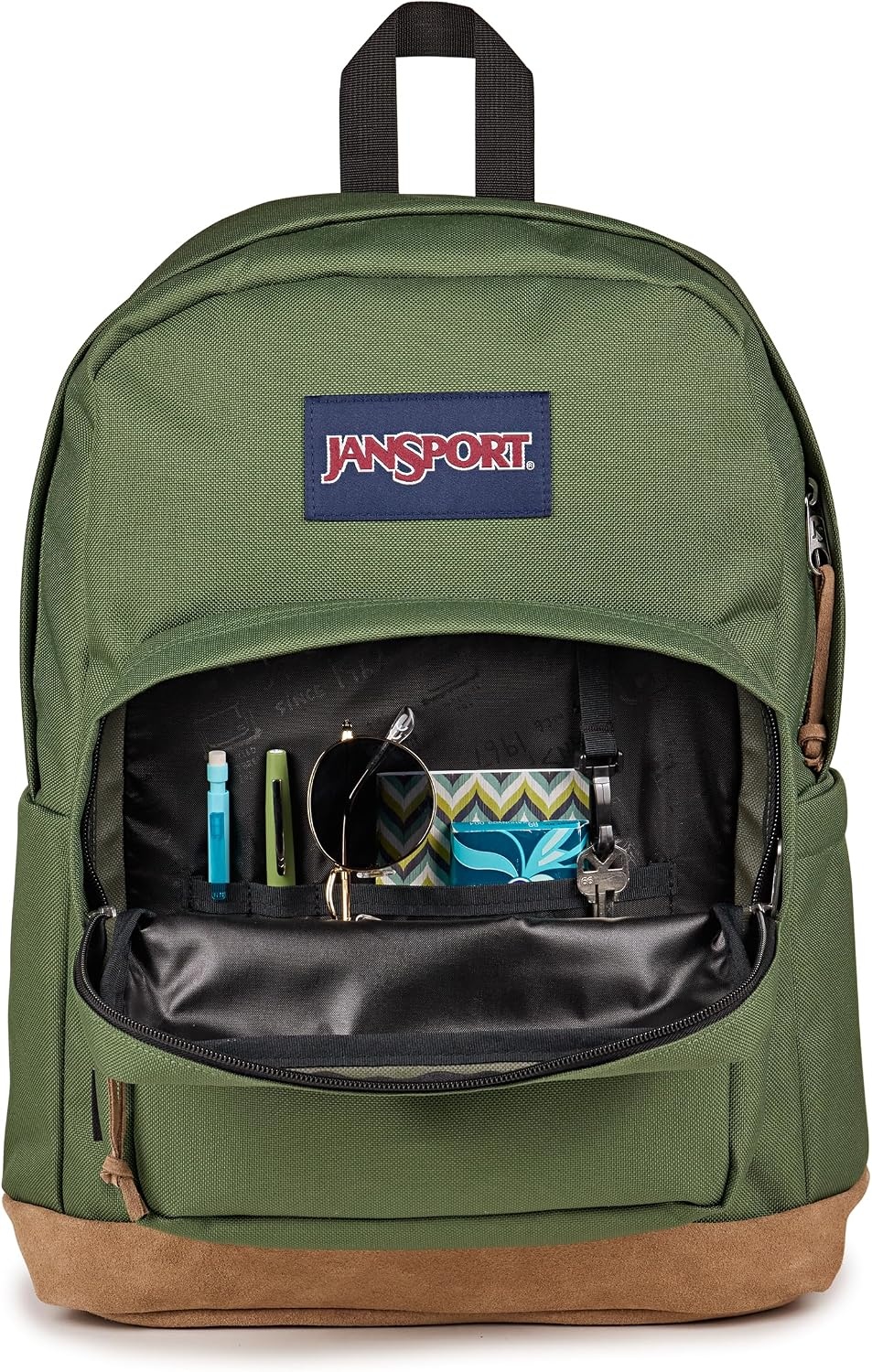image:imageJanSport Right Pack Backpack Durable Daypack with Padded 15 Laptop Sleeve Spacious Main Compartment amp Integrated Water Bottle Pocket Sprayed Stars Pastel LilacCargo Green