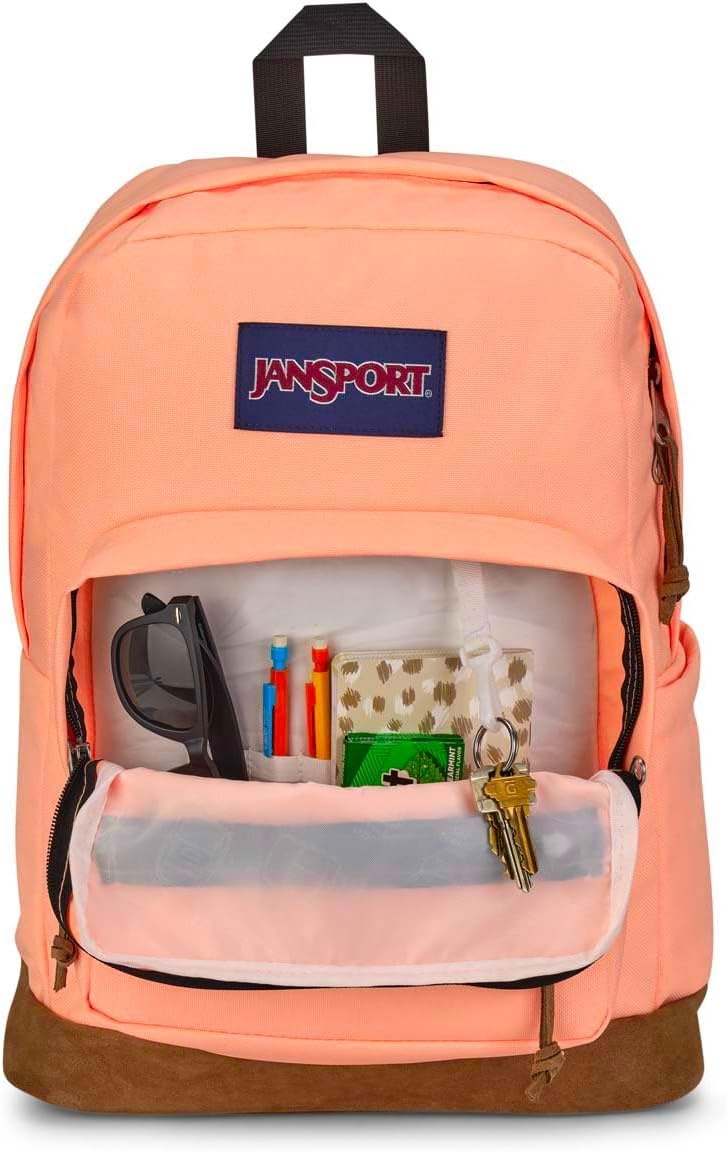 image:imageJanSport Right Pack Backpack Durable Daypack with Padded 15 Laptop Sleeve Spacious Main Compartment amp Integrated Water Bottle Pocket Sprayed Stars Pastel LilacPeach Neon