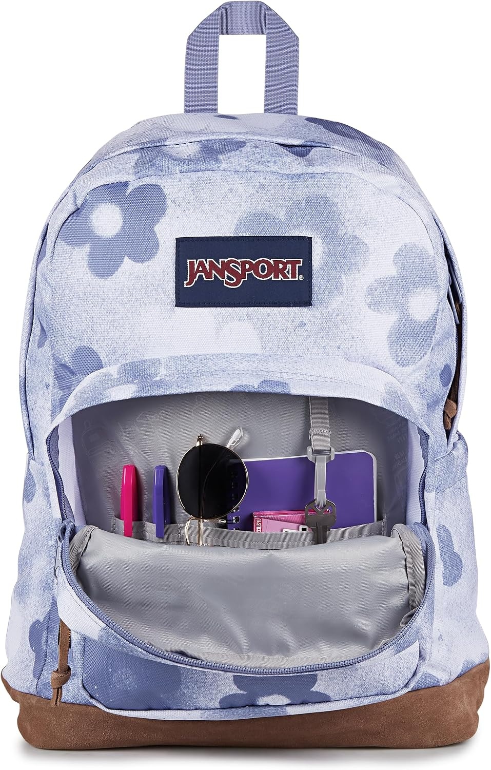 image:imageJanSport Right Pack Backpack Durable Daypack with Padded 15 Laptop Sleeve Spacious Main Compartment amp Integrated Water Bottle Pocket Sprayed Stars Pastel LilacGraffitied