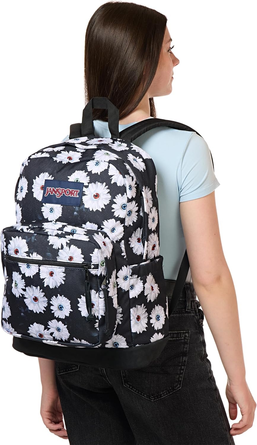 image:imageJanSport Right Pack Backpack Durable Daypack with Padded 15 Laptop Sleeve Spacious Main Compartment amp Integrated Water Bottle Pocket Sprayed Stars Pastel LilacEyeball Blossom