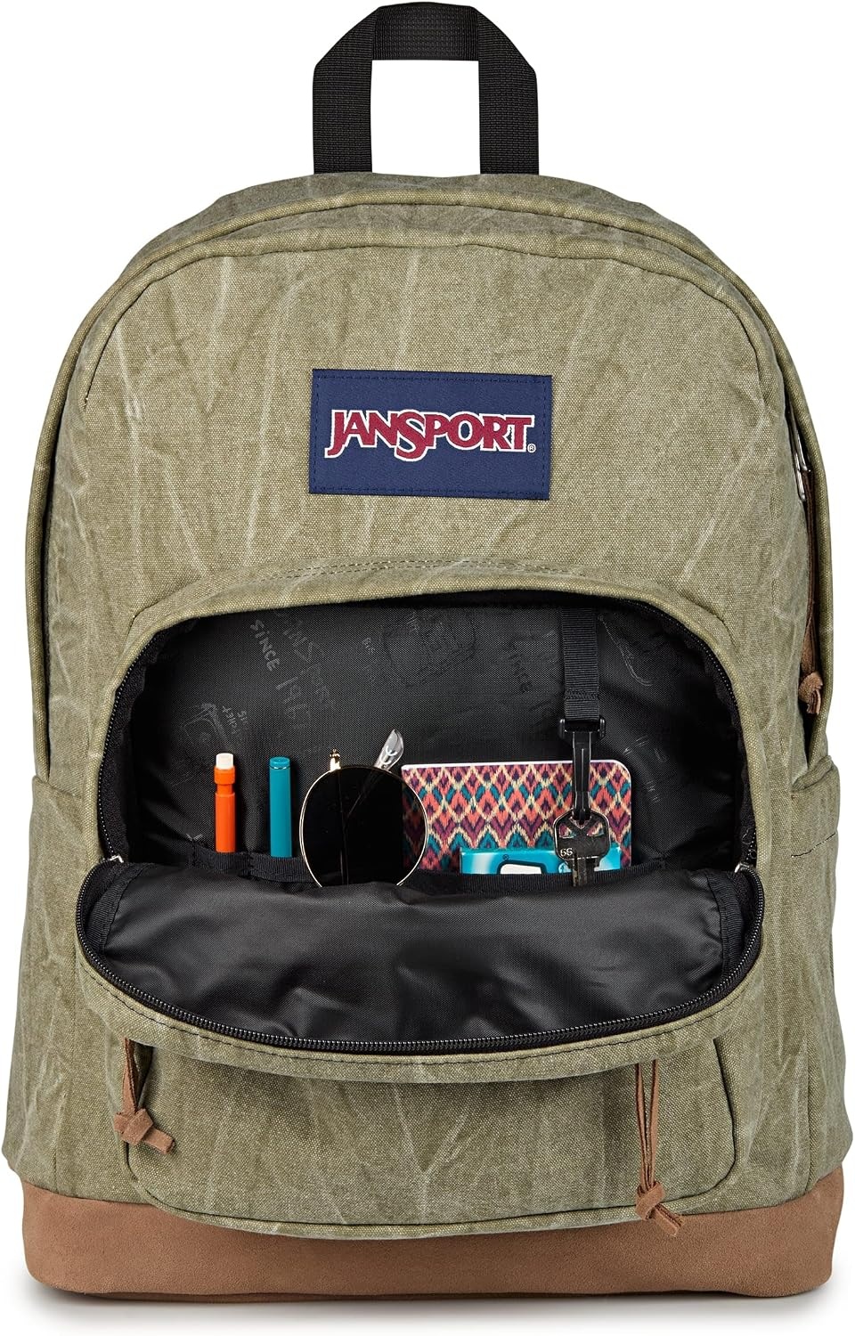 image:imageJanSport Right Pack Expressions Backpack Travel Work or Laptop Bag Curry CorduroyAged Canvas GreenLt GreenBrown