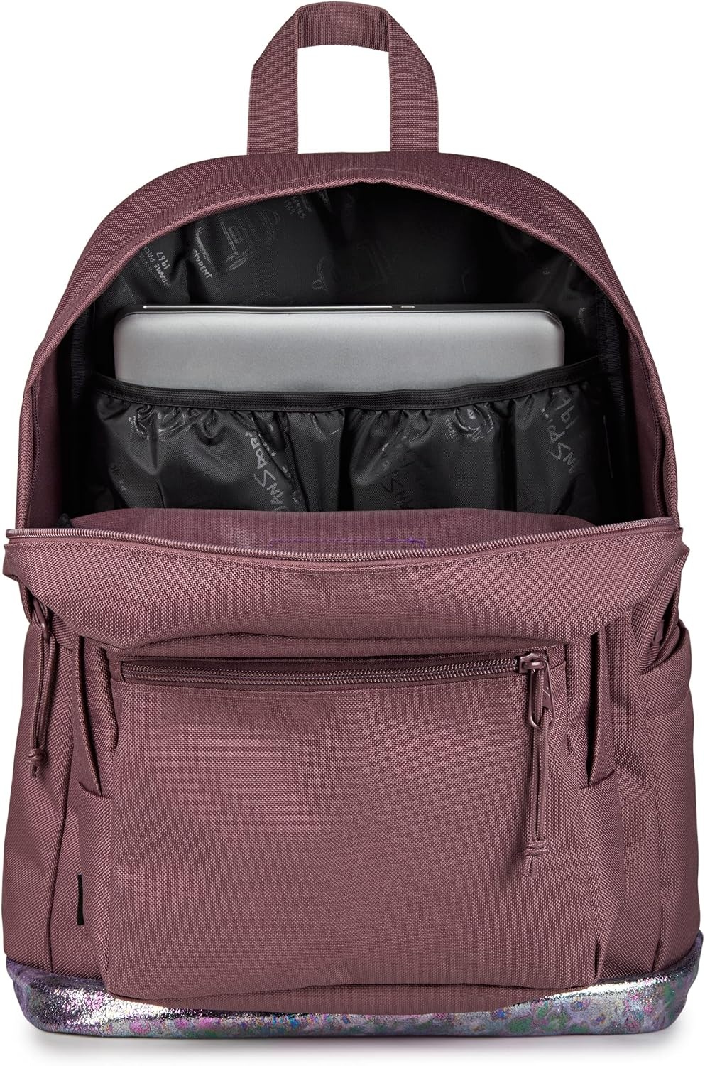 image:imageJanSport Right Pack Expressions Backpack Travel Work or Laptop Bag Curry CorduroyBog Glam Suede Mahogany HazeBrnPink