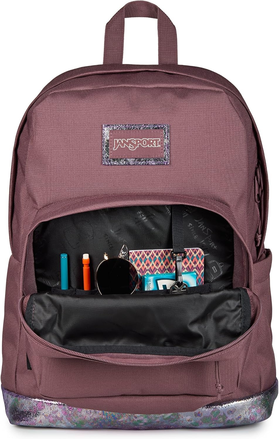 image:imageJanSport Right Pack Expressions Backpack Travel Work or Laptop Bag Curry CorduroyBog Glam Suede Mahogany HazeBrnPink