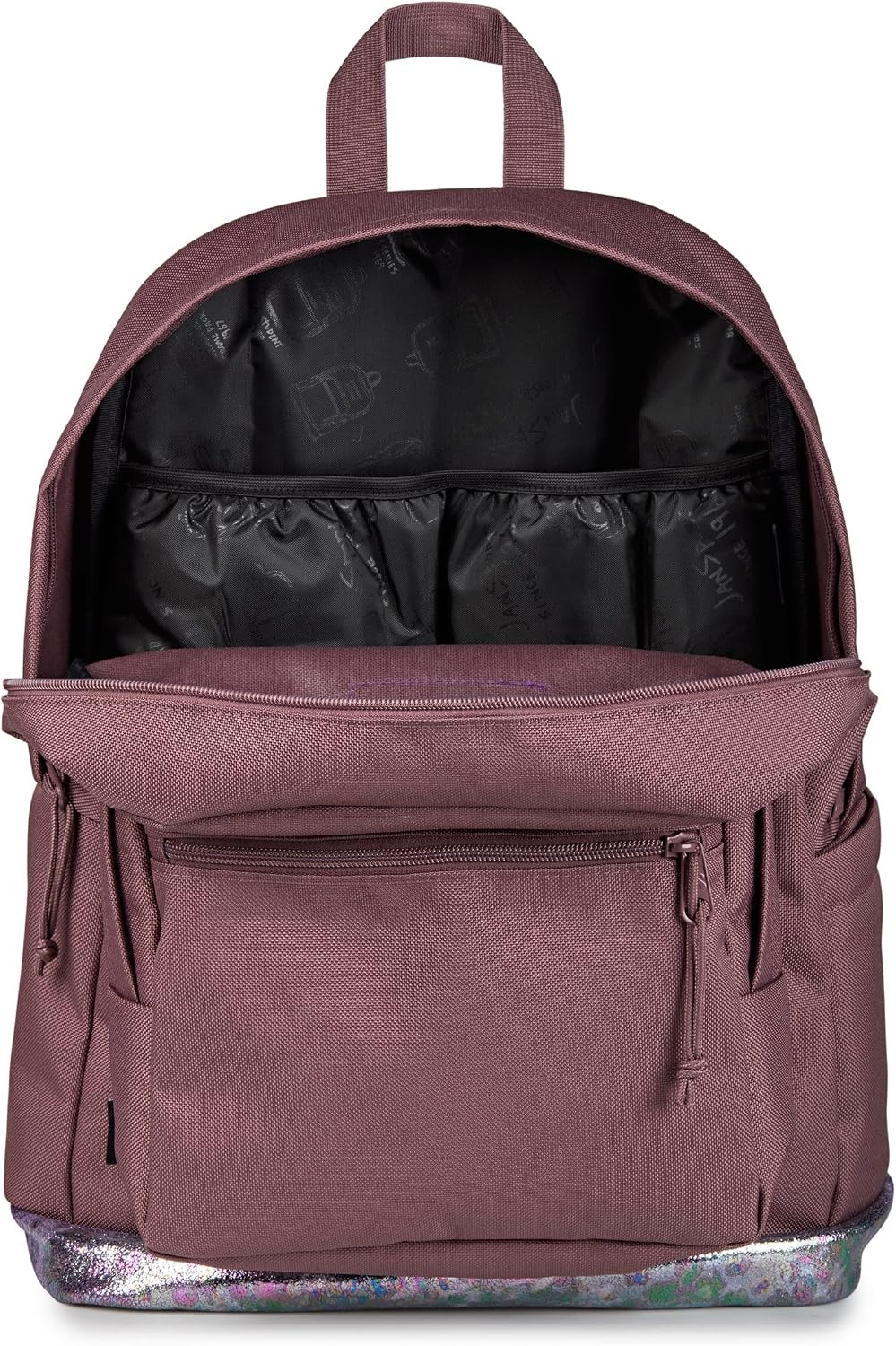 image:imageJanSport Right Pack Expressions Backpack Travel Work or Laptop Bag Curry CorduroyBog Glam Suede Mahogany HazeBrnPink