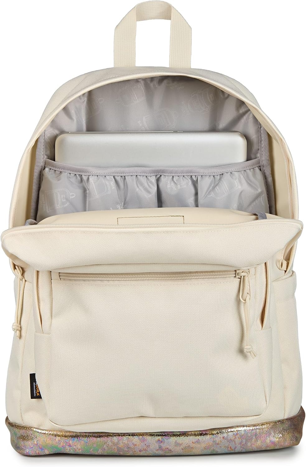image:imageJanSport Right Pack Expressions Backpack Travel Work or Laptop Bag Curry CorduroyBog Glam Suede Moon FlowerBrown