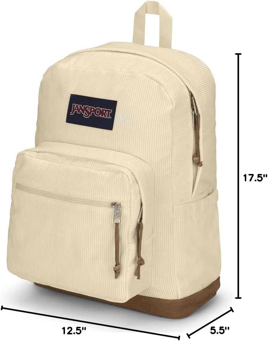 image:imageJanSport Right Pack Expressions Backpack Travel Work or Laptop Bag Curry CorduroyCoconut Corduroy
