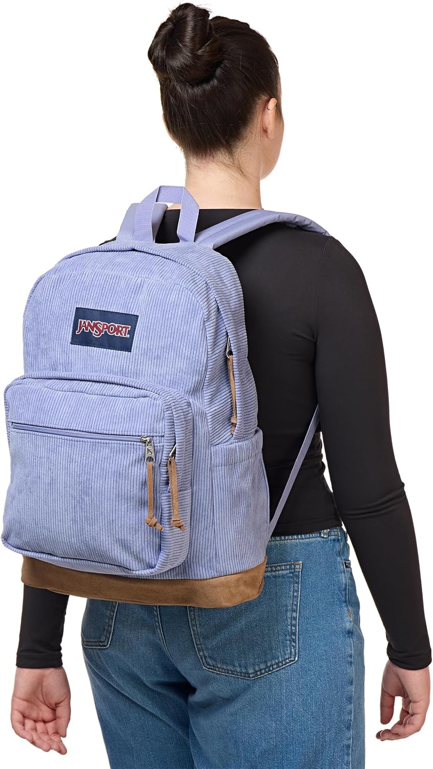 image:imageJanSport Right Pack Expressions Backpack Travel Work or Laptop Bag Curry CorduroyLavender Ash Corduroy