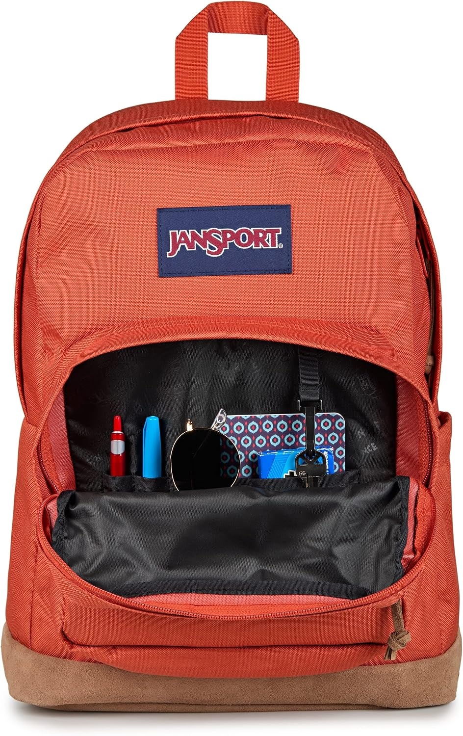 image:imageJanSport Right Pack Expressions Backpack Travel Work or Laptop Bag Curry CorduroyWestbound Embroidery Dune RedBrownTan